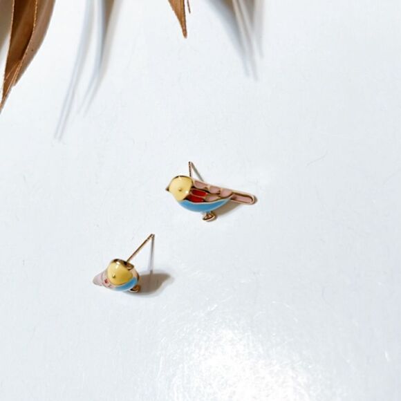 Bird stud earrings #856 - Picture 5 of 6
